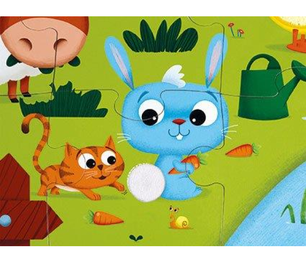 Janod Puzzle sensoryczne 20 elementów Farma - 1008606 - zdjęcie 5